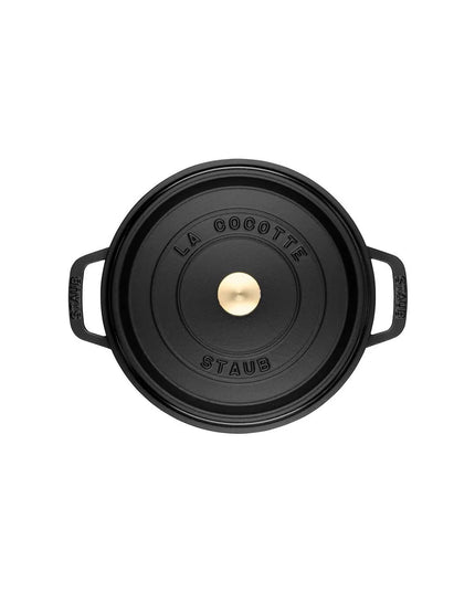 Nồi Cocotte Gang Tráng Men Staub 1004057 1.4 lít Bề Mặt Nhám Đen
