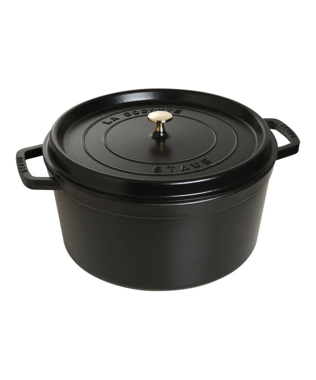 Nồi Cocotte Gang Tráng Men Staub 1004315 12.5 l Nắp Đậy, Đen Nhám