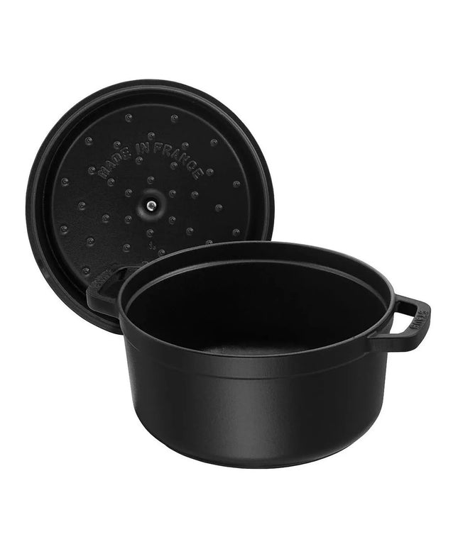 Nồi Cocotte Gang Tráng Men Staub 1004315 12.5 l Nắp Đậy, Đen Nhám