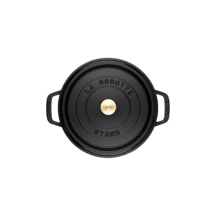 Nồi Cocotte Gang Tráng Men Staub 1004315 12.5 l Nắp Đậy, Đen Nhám