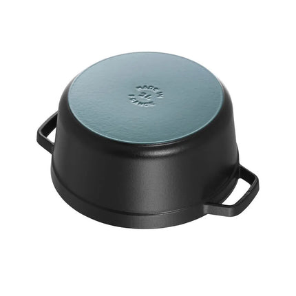 Nồi Cocotte Gang Tráng Men Staub 1004315 12.5 l Nắp Đậy, Đen Nhám