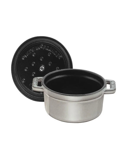 Nồi Cocotte Mini Staub 1004045 Gang Tráng Men Graphite Gray 16 cm x 11.9 cm 480 ml