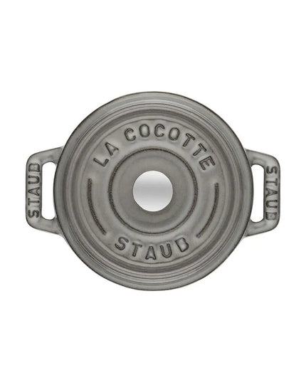 Nồi Cocotte Mini Staub 1004045 Gang Tráng Men Graphite Gray 16 cm x 11.9 cm 480 ml
