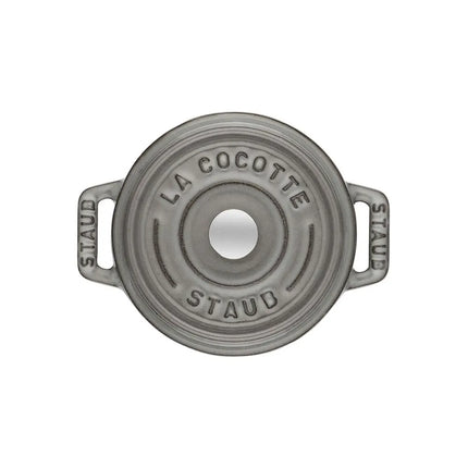 Nồi Cocotte Mini Staub 1004045 Gang Tráng Men Graphite Gray 16 cm x 11.9 cm 480 ml