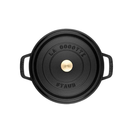 Nồi Cocotte Mini Staub 1004049 Gang Tráng Men Bề Mặt Nhám Đen 18.8 cm x 12.7 cm 710 ml