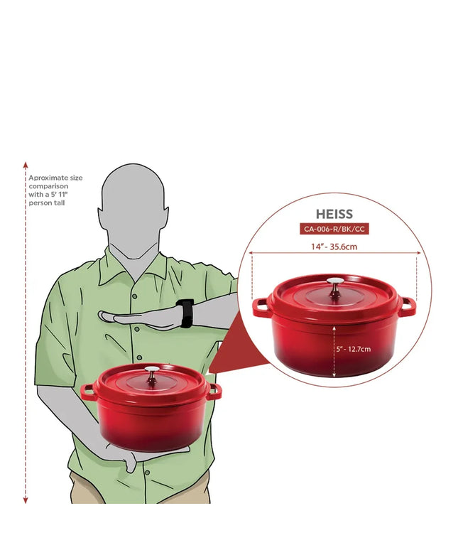 Nồi Dutch Oven Nhôm Tráng Gốm GET CA-006-GR/BK/CC 6.1 lít Màu Xám
