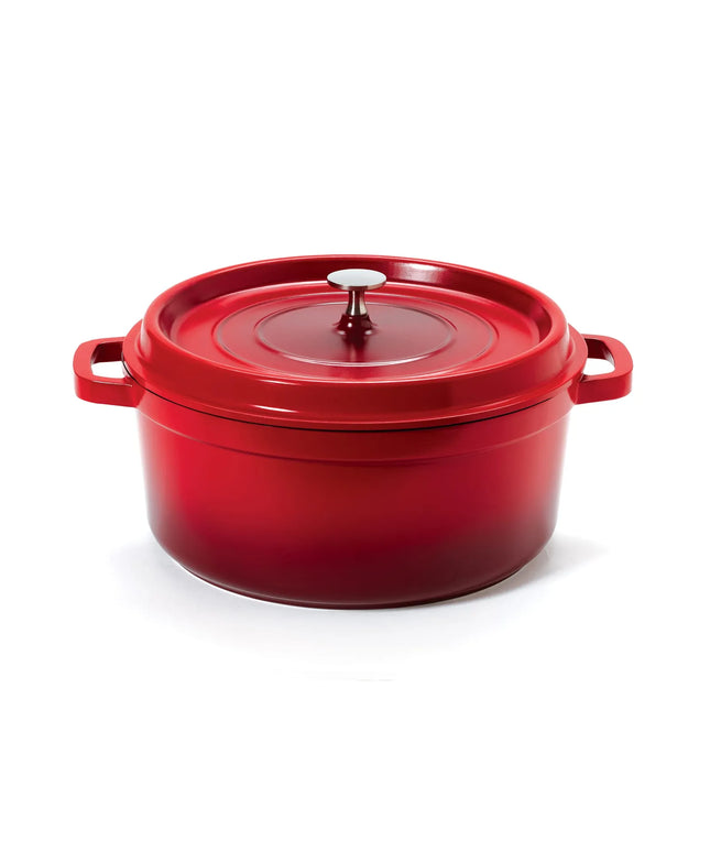 Nồi Dutch Oven Nhôm Tráng Gốm GET CA-006-R/BK/CC 6.1 lít Màu Đỏ