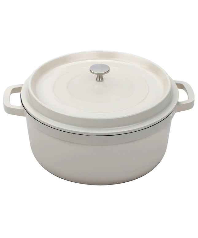 Nồi Dutch Oven Nhôm Tráng Gốm GET CA-007-AWH/BK/CC 6.1 lít Trắng Cổ Điển