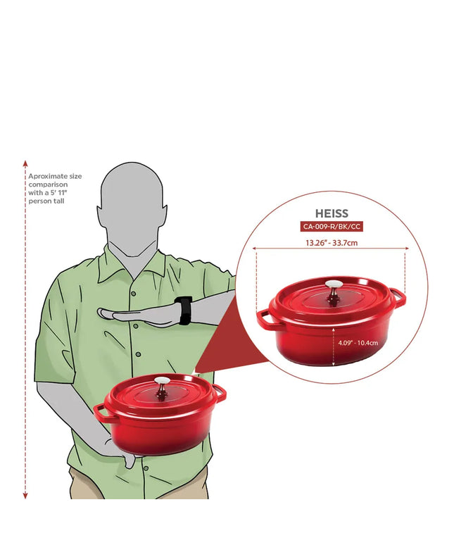 Nồi Dutch Oven Nhôm Tráng Gốm GET CA-009-CB/BK/CC 3.3 lít Xanh Cobalt