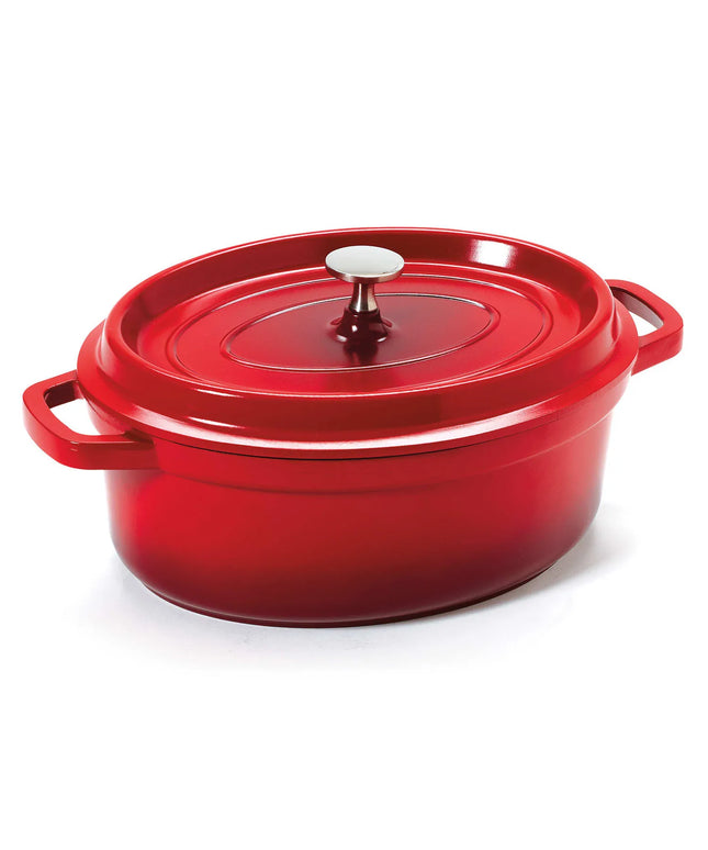 Nồi Dutch Oven Nhôm Tráng Gốm GET CA-009-R/BK/CC 3.3 lít Màu Đỏ