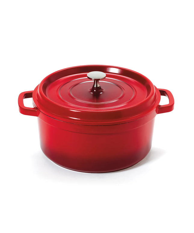 Nồi Dutch Oven Nhôm Tráng Gốm GET CA-012-R/BK/CC 5.2 lít Màu Đỏ