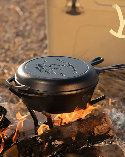 Nồi Gang Đúc Lodge LCCYW Combo Cooker 3 lít Yellowstone Màu Bronco