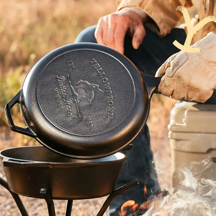 Nồi Gang Đúc Lodge LCCYW Combo Cooker 3 lít Yellowstone Màu Bronco