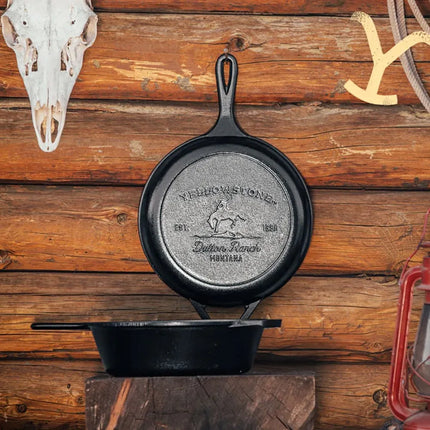 Nồi Gang Đúc Lodge LCCYW Combo Cooker 3 lít Yellowstone Màu Bronco