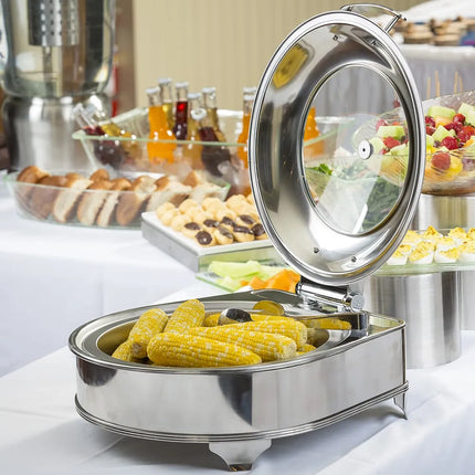 Nồi Hâm Nóng Buffet Tròn Tablecraft CW40164 Nắp Bản Lề & Bếp Điện