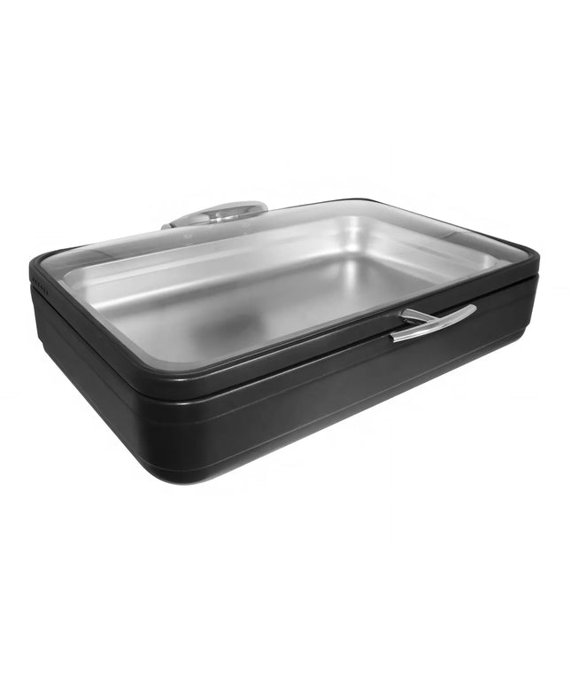 Nồi Hâm Nóng Chữ Nhật Cảm Ứng Từ Spring USA 2571-8/11 9.5 lít Nắp Kính Tháo Rời Inox Titanium
