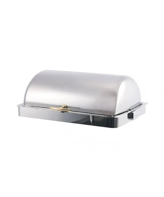 Nồi Hâm Nóng Thức Ăn Âm Bàn Spring USA 2546-697A 9.3 lít Nắp Cuốn Thép Không Gỉ Viền Vàng 110 120v