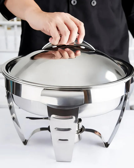 Nồi Hâm Nóng Thức Ăn Tròn Vollrath 49522 Nắp Rời Dùng Nhiên Liệu