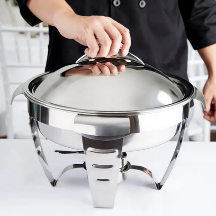 Nồi Hâm Nóng Thức Ăn Tròn Vollrath 49522 Nắp Rời Dùng Nhiên Liệu