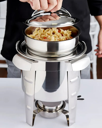 Nồi Hâm Nóng Thức Ăn Tròn Vollrath 49523 Nắp Rời Dùng Nhiên Liệu