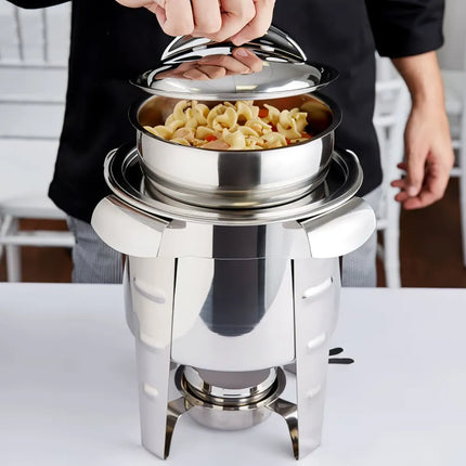 Nồi Hâm Nóng Thức Ăn Tròn Vollrath 49523 Nắp Rời Dùng Nhiên Liệu