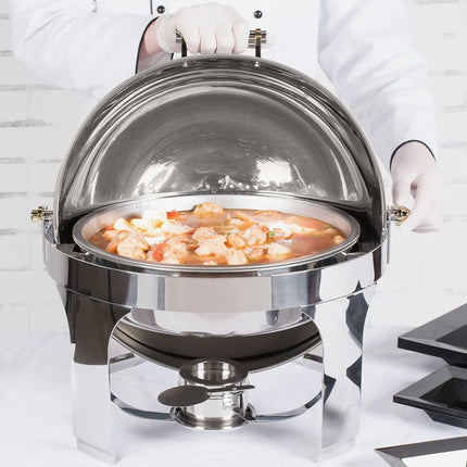 Nồi Hâm Nóng Tròn Vollrath 46070 Nắp Cuốn Đốt Cồn