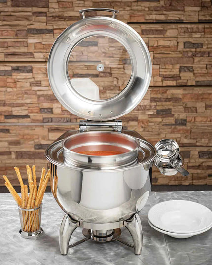 Nồi Hâm Súp Tablecraft CW40178 10.4 lít Nắp Bản Lề Đốt Nhiên Liệu