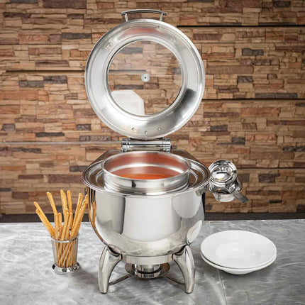 Nồi Hâm Súp Tablecraft CW40178 10.4 lít Nắp Bản Lề Đốt Nhiên Liệu
