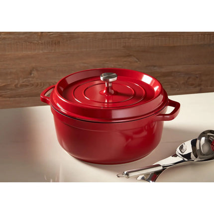 Nồi Hầm Tròn Spring USA 8658-5/28 Ironlite 6.8 l - Nhôm, Đỏ