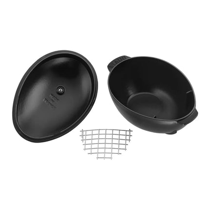 Nồi Hấp Trai Gang Tráng Men Staub 1004071 1.9 lít Bề Mặt Nhám Đen