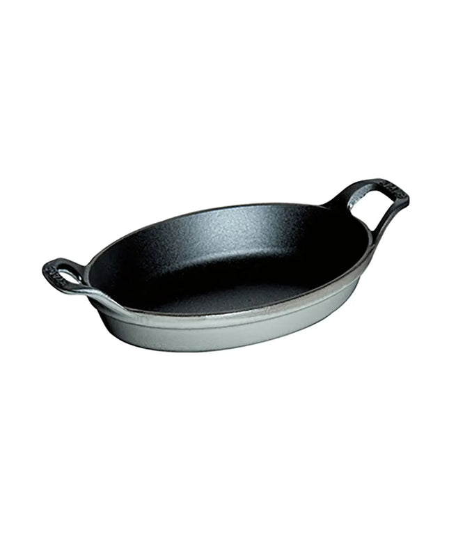 Nồi Oval Mini Staub 1004098 Gang Đúc Tráng Men Xám Graphite 240 ml