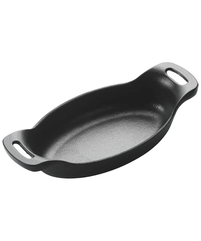 Nồi Phục Vụ Oval Mini Cảm Ứng Winco CASM-6O Gang Đúc Men Đen Nhám 16.5 cm x 10.8 cm
