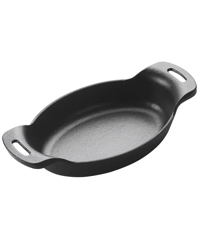 Nồi Phục Vụ Oval Mini Cảm Ứng Winco CASM-7O Gang Đúc Men Đen Nhám 18.7 cm x 13.7 cm