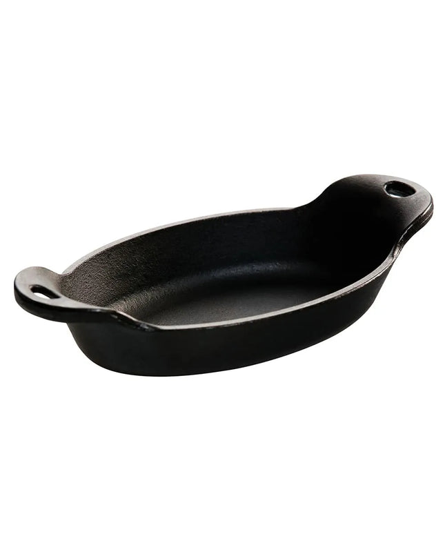 Nồi Phục Vụ Oval Mini Lodge HMSOV Gang Đúc Đen Có Tay Cầm 266 ml
