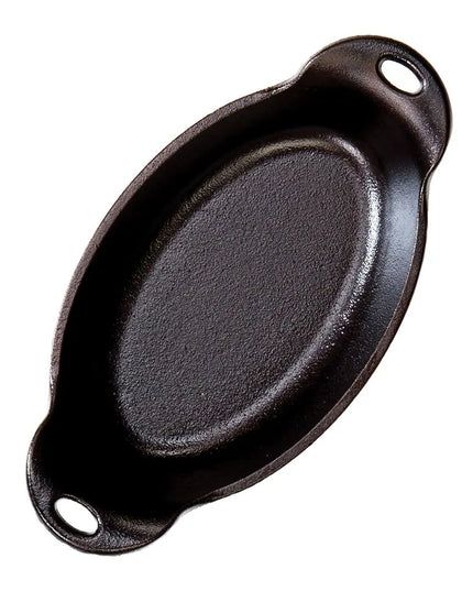 Nồi Phục Vụ Oval Mini Lodge HMSOV Gang Đúc Đen Có Tay Cầm 266 ml