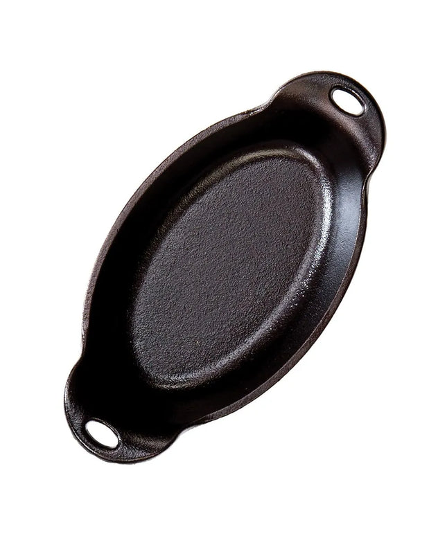 Nồi Phục Vụ Oval Mini Lodge HMSOV Gang Đúc Đen Có Tay Cầm 266 ml