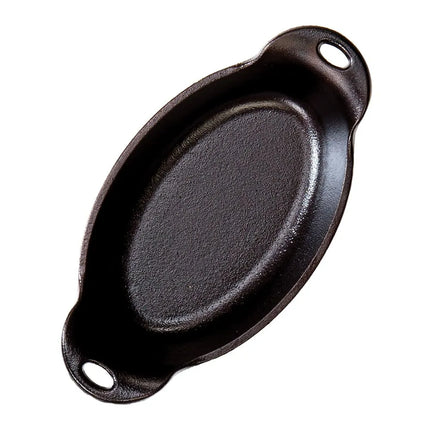 Nồi Phục Vụ Oval Mini Lodge HMSOV Gang Đúc Đen Có Tay Cầm 266 ml