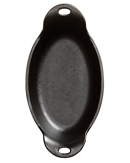 Nồi Phục Vụ Oval Mini Lodge HMSOV Gang Đúc Đen Có Tay Cầm 266 ml