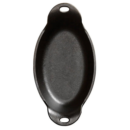 Nồi Phục Vụ Oval Mini Lodge HMSOV Gang Đúc Đen Có Tay Cầm 266 ml