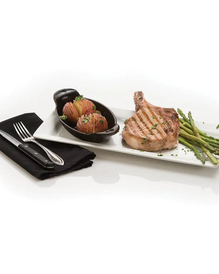 Nồi Phục Vụ Oval Mini Lodge HMSOV Gang Đúc Đen Có Tay Cầm 266 ml