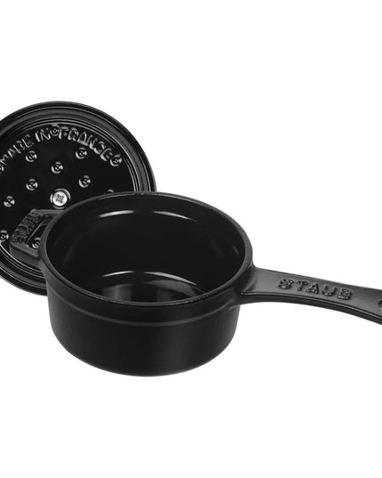 Nồi Sauce Mini Staub 1004093 Gang Tráng Men Bề Mặt Nhám Đen 23.4 cm x 10.2 cm 240 ml