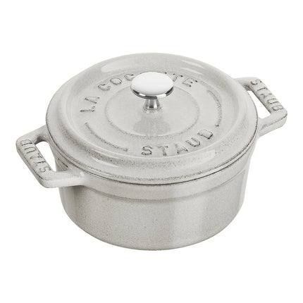 Nồi Tròn Mini La Cocotte Staub 1003431 Gang Tráng Men White Truffle 250 ml