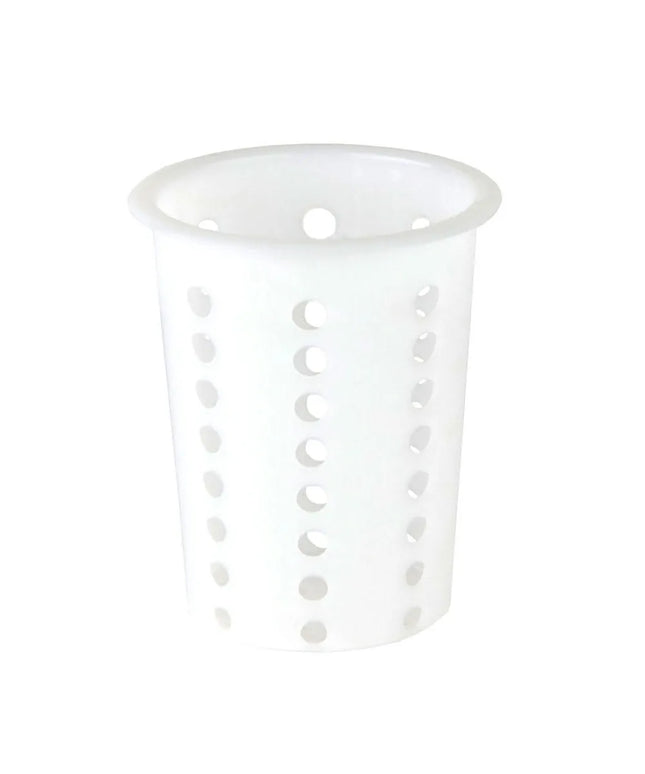 Ống Đựng Dao Muỗng Nĩa Browne 5735 Đường Kính 10.8 cm, Cao 13.3 cm, Nhựa Polyethylene, Màu Trắng