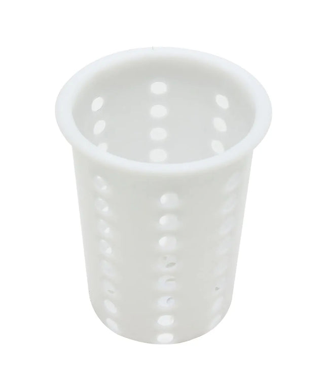 Ống Đựng Dao Muỗng Nĩa Tròn Có Lỗ Thunder Group PLFC001 10.8 cm, Cao 13.3 cm, Nhựa, Màu Trắng