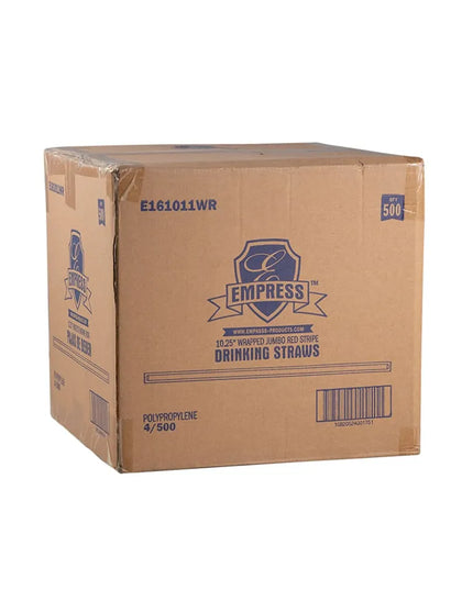 Ống Hút Cỡ Lớn Empress 26 cm - Bọc Giấy, Sọc Đỏ/Trắng (E161011WR (42020))
