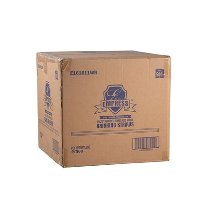 Ống Hút Cỡ Lớn Empress 26 cm - Bọc Giấy, Sọc Đỏ/Trắng (E161011WR (42020))