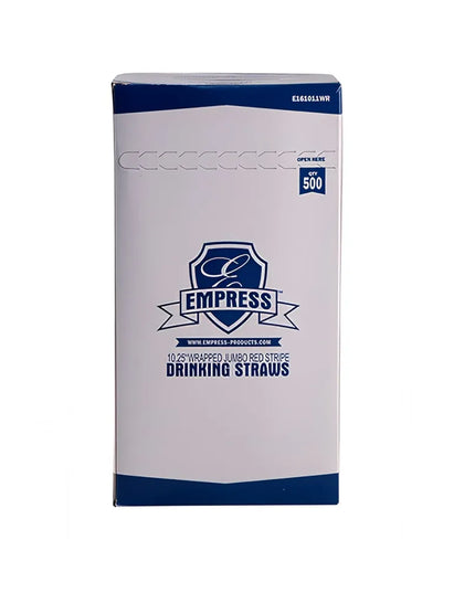 Ống Hút Cỡ Lớn Empress 26 cm - Bọc Giấy, Sọc Đỏ/Trắng (E161011WR (42020))