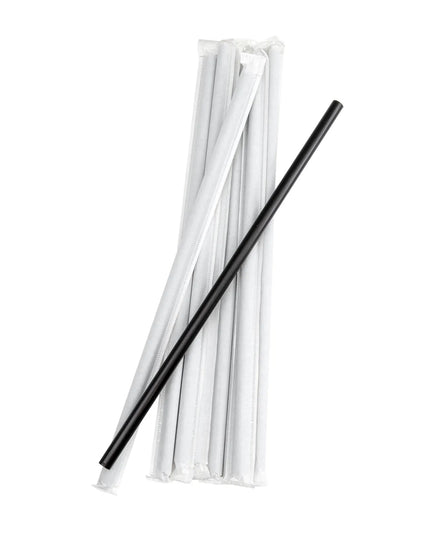 Ống Hút Khổng Lồ Có Bọc D&W Fine Pack 26 cm - Polypropylene, Màu Đen (DSTGW4-300E)