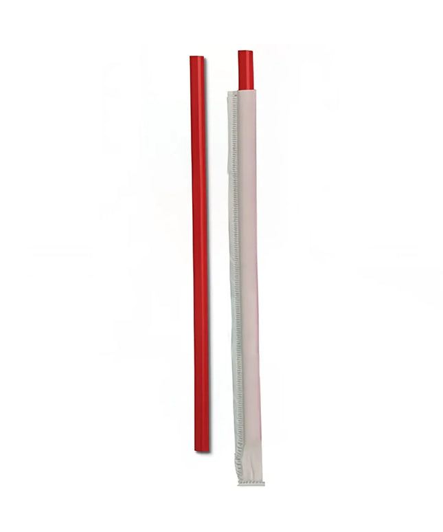 Ống Hút Khổng Lồ Có Bọc D&W Fine Pack 26 cm - Polypropylene, Màu Đỏ (DSTGW4-300R)