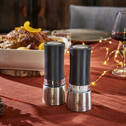 PEUGEOT | DAMAN - Electric Salt Mill - Stainless steel/acrylic - Height: 160mm